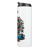 Gepersonaliseerde boeken, koffie en bloemen thermosbeker (Geroteerd rechts)