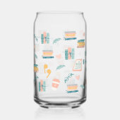 Gepersonaliseerde boekenliefhebbers Drinkware Blikvorm Glas (Voorkant)