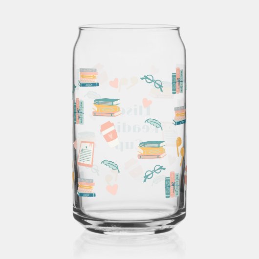 Gepersonaliseerde boekenliefhebbers Drinkware Blikvorm Glas (Rechts)