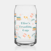 Gepersonaliseerde boekenliefhebbers Drinkware Blikvorm Glas (Links)