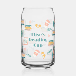 Gepersonaliseerde boekenliefhebbers Drinkware Blikvorm Glas