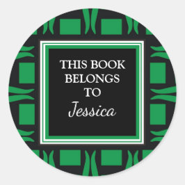 Gepersonaliseerde boekenplaten Dit boek behoort to Ronde Sticker