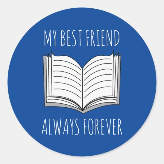 Gepersonaliseerde boekenreserve ronde sticker (Voorkant)