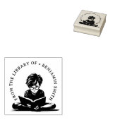 Gepersonaliseerde boekenstempel voor kinderen rubberstempel (Gestempeld)