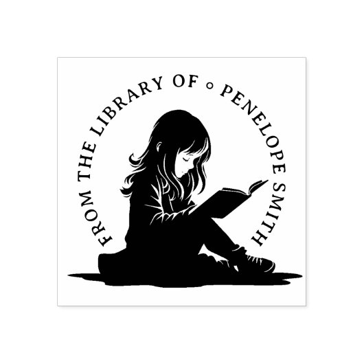 Gepersonaliseerde boekenstempel voor kinderen rubberstempel (Afrduk)