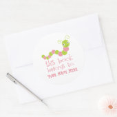 Gepersonaliseerde boekenwurm Stickers (Envelop)