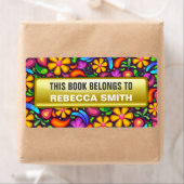 Gepersonaliseerde boeketiketten | Floral Bookplate Etiket (Insitu)