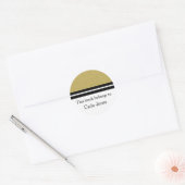 Gepersonaliseerde Boekplaten | Gouden Glitter Ronde Sticker (Envelop)