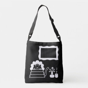 Gepersonaliseerde Boektitels en Fotolijst Crossbody Tas