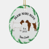 Gepersonaliseerde boer Boerderij Pine Wreater #2 Keramisch Ornament (Rechts)