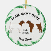 Gepersonaliseerde boer Boerderij Pine Wreater #2 Keramisch Ornament (Voorkant)