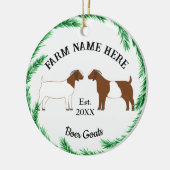 Gepersonaliseerde boer Boerderij Pine Wreater #2 Keramisch Ornament (Links)