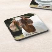 Gepersonaliseerde boer Goat Boerderij Bier Onderzetter (Linkerzijde)