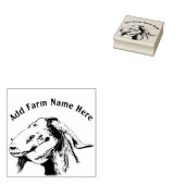 Gepersonaliseerde Boer Goat Boerderij Head Sketch Rubberstempel (Gestempeld)