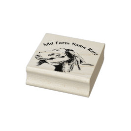 Gepersonaliseerde Boer Goat Boerderij Head Sketch Rubberstempel