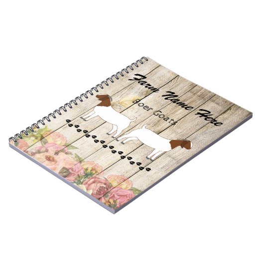 Gepersonaliseerde boer Goat Boerderij Notitieboek (Linkerzijde)