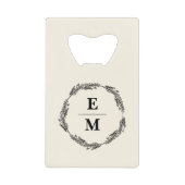 Gepersonaliseerde boerderij bruiloft gunst creditkaart flessenopener (Voorkant)