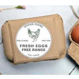  Gepersonaliseerde Boerderij Eigenaar Naam Zwarte  Ronde Sticker