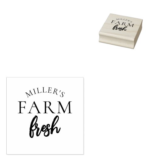 Gepersonaliseerde Boerderij Fresh Egg Stamp Rubberstempel (Gestempeld)