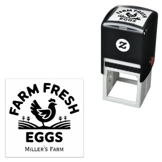 Gepersonaliseerde Boerderij Fresh Eggs Self Inking Zelfinktende Stempel