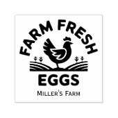Gepersonaliseerde Boerderij Fresh Eggs Self Inking Zelfinktende Stempel (Design)