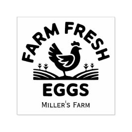 Gepersonaliseerde Boerderij Fresh Eggs Self Inking Zelfinktende Stempel