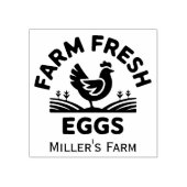 Gepersonaliseerde Boerderij Fresh Eggs Stamp Rubberstempel (Afrduk)