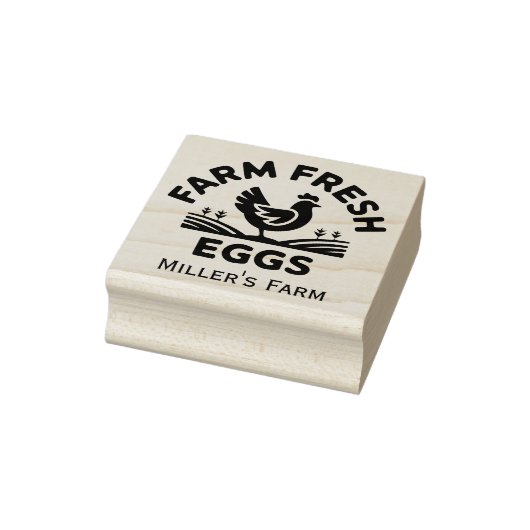 Gepersonaliseerde Boerderij Fresh Eggs Stamp Rubberstempel (Stempel)