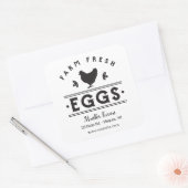 Gepersonaliseerde Boerderij Fresh Eggs Vierkante Sticker (Envelop)