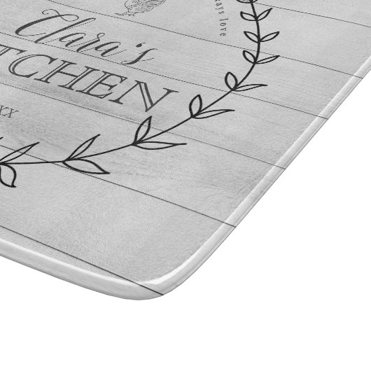 Gepersonaliseerde boerderij grijs hout snijplank (Hoek)