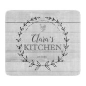 Gepersonaliseerde boerderij grijs hout snijplank (Voorkant)