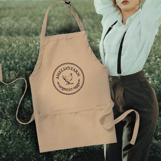 Gepersonaliseerde  boerderij kippenei standaard schort