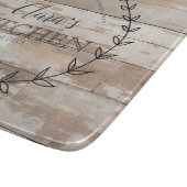 Gepersonaliseerde boerderij rustiek versleten hout snijplank (Hoek)