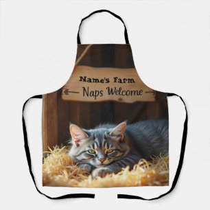 Gepersonaliseerde boerderij schuur Cat Schort