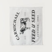 Gepersonaliseerde Boerderij Stijl Feed & Seed Bann Wandkleed (Voorkant)