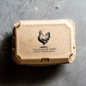 Gepersonaliseerde boerderij Verse eierkarton Rubberstempel