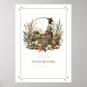 Gepersonaliseerde boerenmarkt Baby shower welkom Poster (Voorkant)