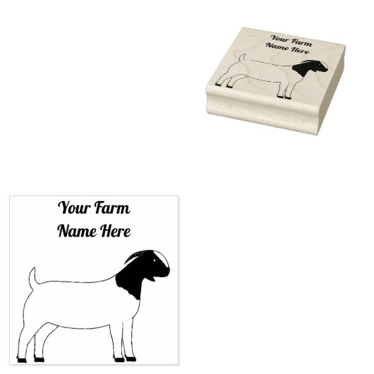 Gepersonaliseerde boergeit rubberstempel (Gestempeld)