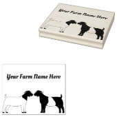 Gepersonaliseerde boergeit rubberstempel (Gestempeld)