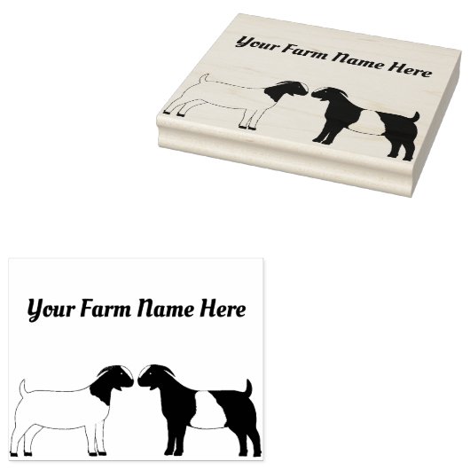 Gepersonaliseerde boergeit rubberstempel (Gestempeld)