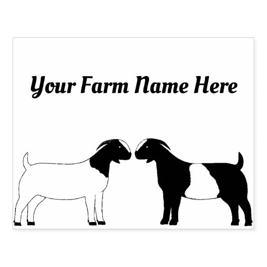 Gepersonaliseerde boergeit rubberstempel (Afrduk)