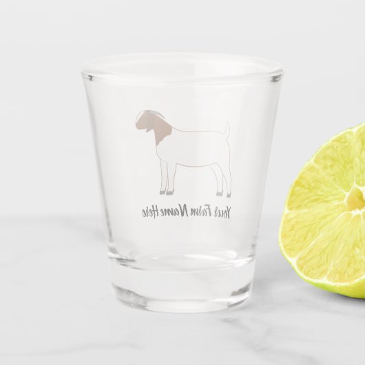 Gepersonaliseerde boergeit shot glas (Achterkant)