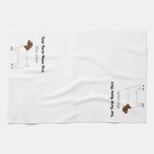Gepersonaliseerde boergeit theedoek (Horizontaal)