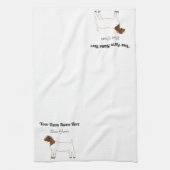 Gepersonaliseerde boergeit theedoek (Verticaal)