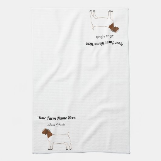 Gepersonaliseerde boergeit theedoek (Verticaal)