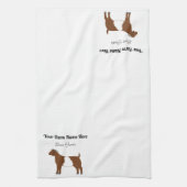 Gepersonaliseerde boergeit theedoek (Verticaal)