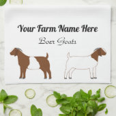 Gepersonaliseerde boergeit theedoek (Gevouwen)