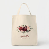 Gepersonaliseerde boeroendese waterverf florale br tote bag (Voorkant)