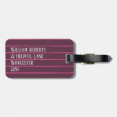 Gepersonaliseerde boeroendi bagagelabel (Achterkant horizontaal)