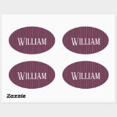 Gepersonaliseerde boeroendi ovale sticker (Vel)